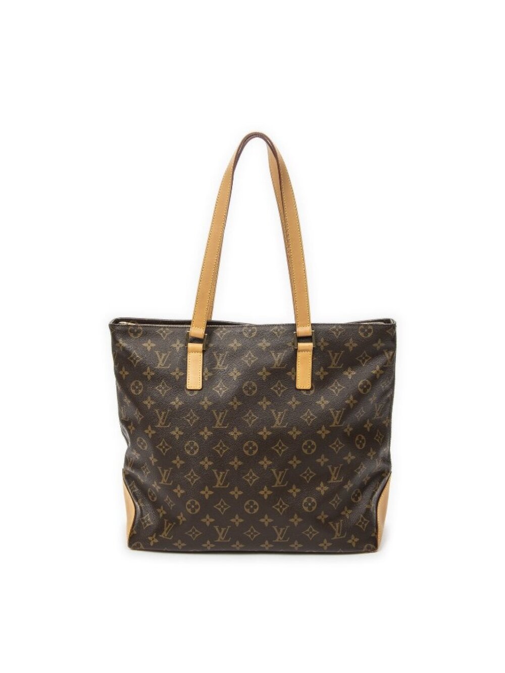Louis Vuitton Cabas Mezzo Brown Monogram Canvas Tote Bag